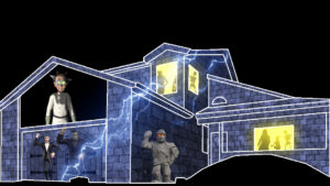 Monster Mash Halloween House Projection Mapping Video Customization