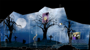 Classic Disney Halloween House Projection Mapping Video Customization