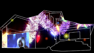 Christmas Vacation House Projection Mapping Video Customization