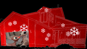 Rudolph And Frosty Christmas House Projection Mapping Video Customization