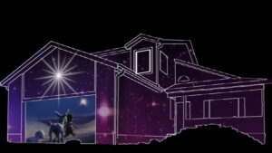 Little Drummer Boy Christmas House Projection Mapping Video Customization