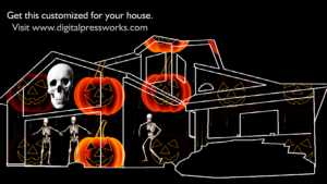 Spooky Scary Skeletons Halloween House Projection Mapping Video Customization