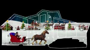 Sleigh Ride Christmas House Projection Mapping Video Customization