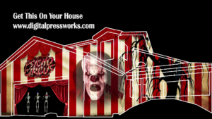 Psycho Circus Halloween House Projection Mapping Video Customization