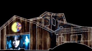 Wednesday Halloween House Projection Mapping Video Customization