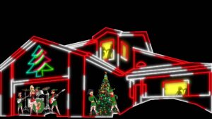 Jingle Bell Rock Christmas House Projection Mapping Video Customization